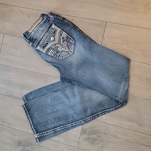Rock Revival Peachy Bootcut Jeans Size 30 with Manufacturer Distressing